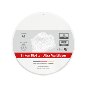 Zirkon BioStar ULTRA Multilayer m. Schulter Ø 99 mm, colour D4