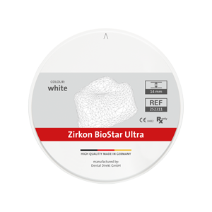 Zirkon BioStar ULTRA m. Schulter Ø 99 mm, weiß
